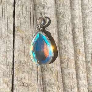 Sterling Silver Angel Aura Quartz Pendant